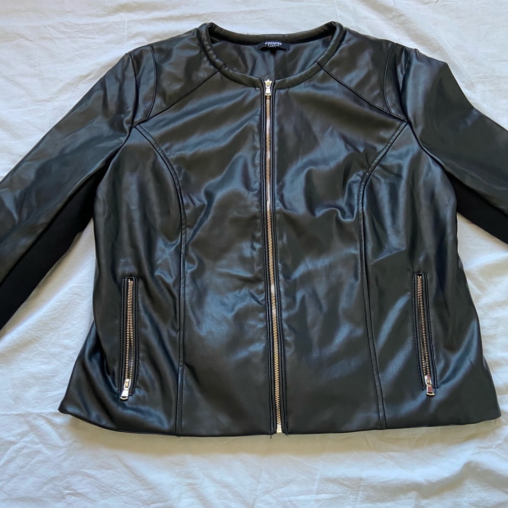 Faux leather jacket